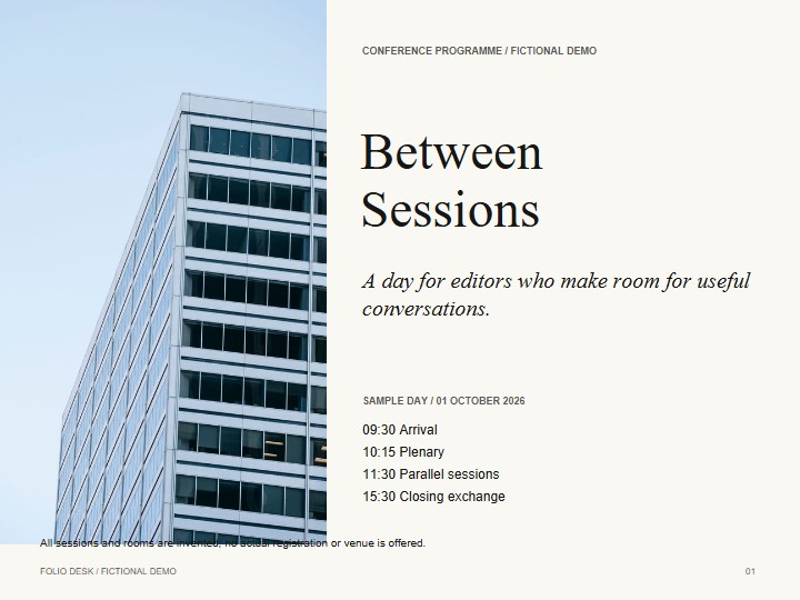 Between Sessions — Conference programme
