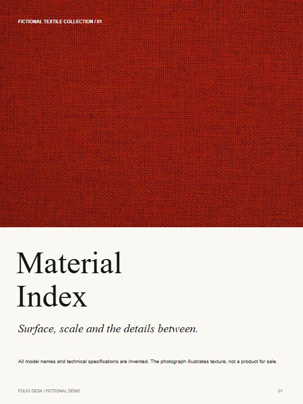 Material Index — Textile collection