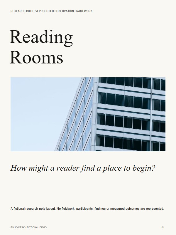 Reading Rooms — Research brief