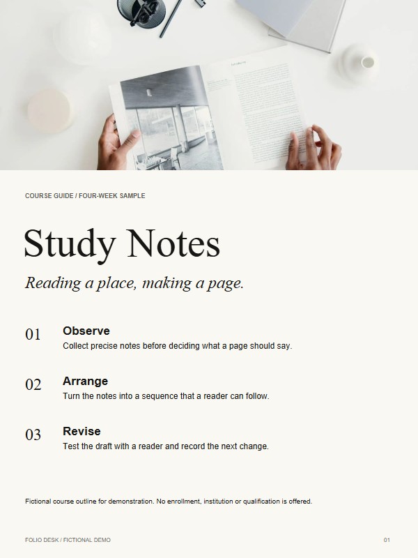 Study Notes — Course guide